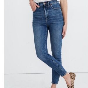 Madewell 11" High Rise Skinny Jeans Indigo Wash Size 31 Tall